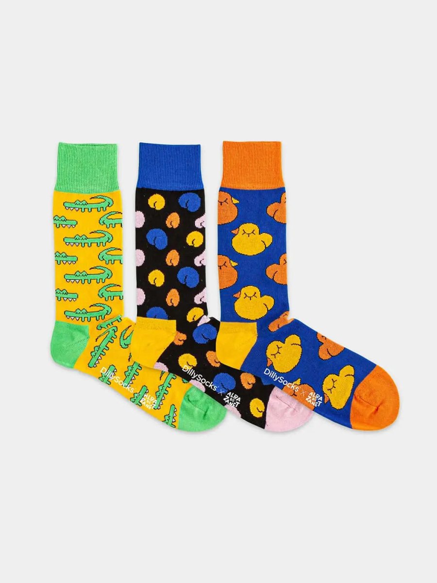 Socken - Geschenkbox Alba De Zanet (3er Box) von DillySocks