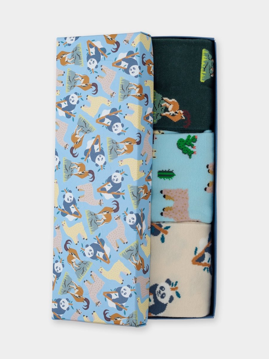 Socken - Geschenkbox Animal Adventures (3er Box) von DillySocks