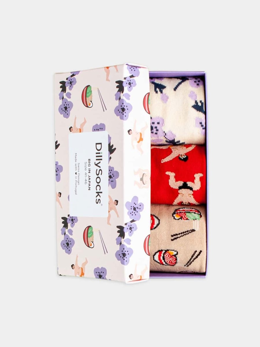 Socken - Geschenkbox Big In Japan (3er Box) von DillySocks