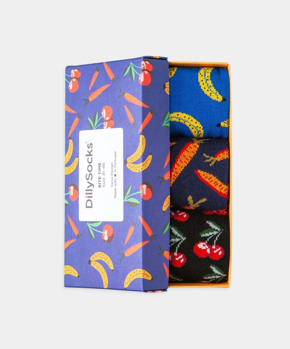 Socken - Geschenkbox Bite Time (3er Box) von DillySocks