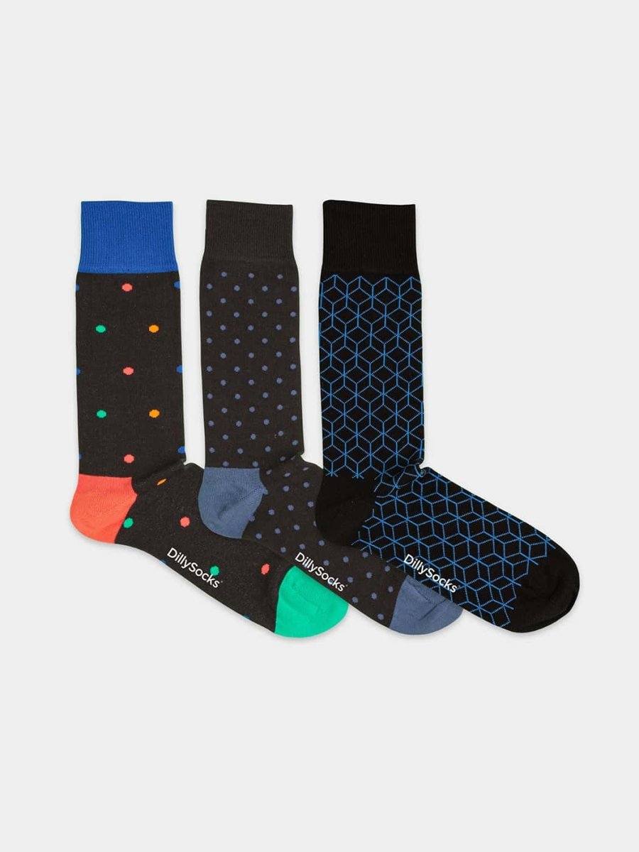 Socken - Geschenkbox Black Box (3er Box) von DillySocks