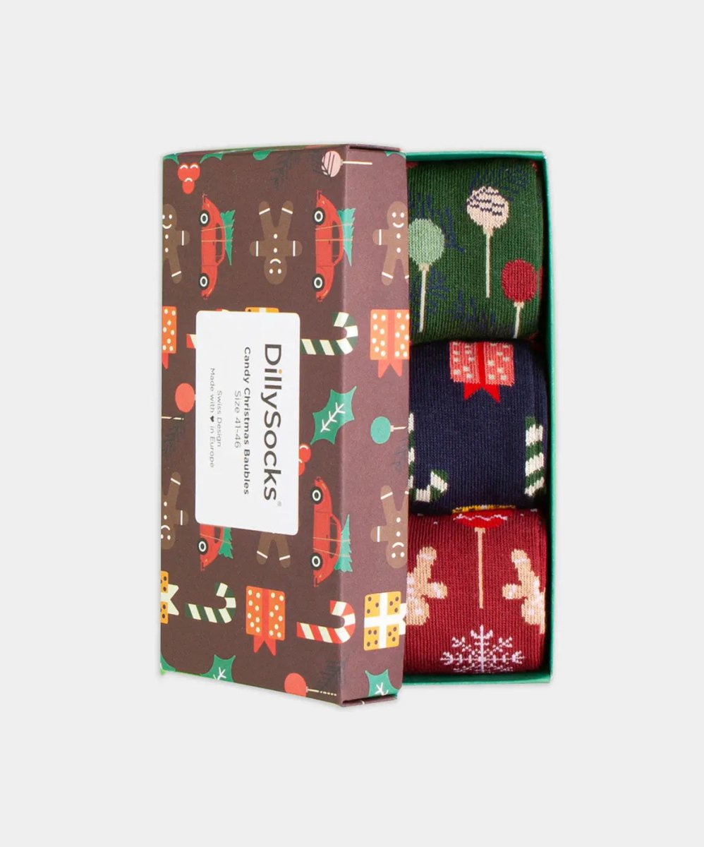 Candy Christmas Baubles (Box of 3)