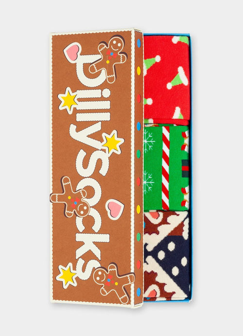 Socken - Geschenkbox Christmas Wonders (3er Box) von DillySocks