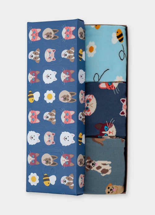Socken - Geschenkbox Cute Animal Crew (3er Box) von DillySocks