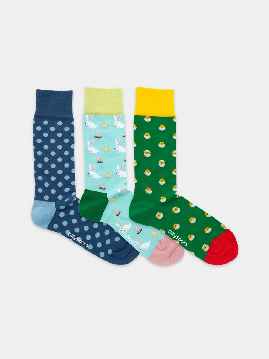 Socken - Geschenkbox Egg Hunt (3er Box) von DillySocks