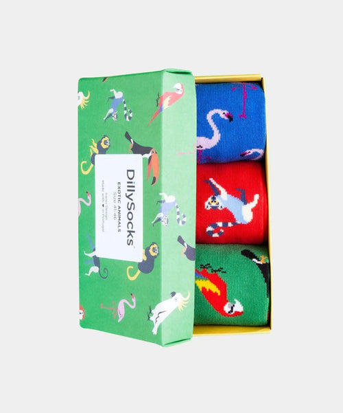 dilly socks Notre coffrets cadeaux: Exotic Animals
