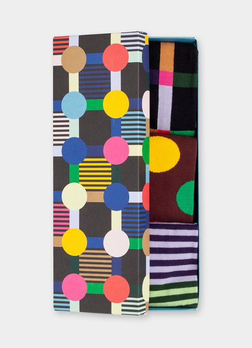 Socken - Geschenkbox Geo Trio (3er Box) von DillySocks