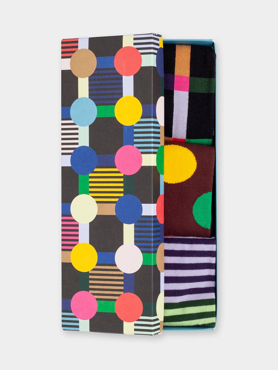 Socken - Geschenkbox Geo Trio (3er Box) von DillySocks
