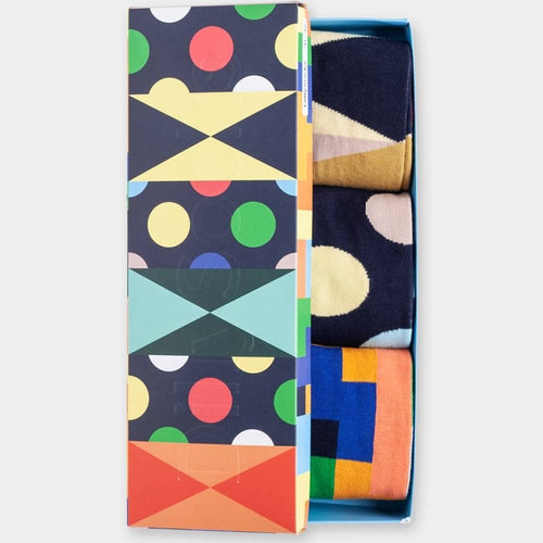 Socken - Geschenkbox Geometric Illusion (3er Box) von DillySocks