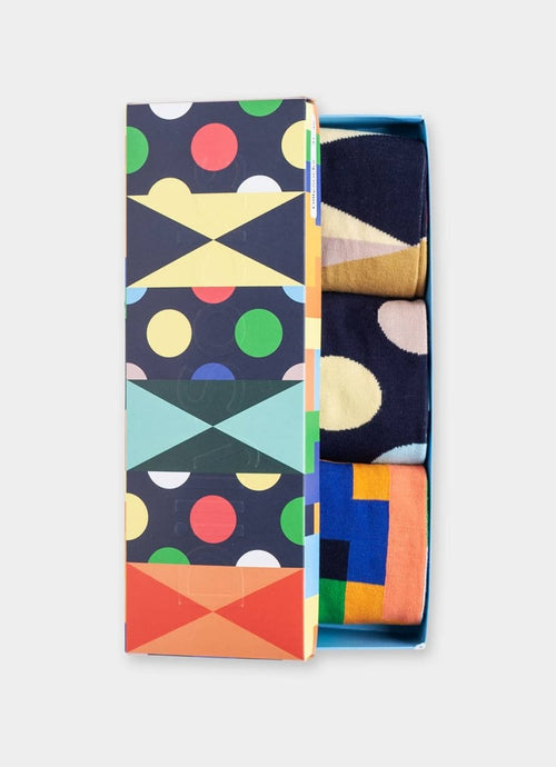 Socken - Geschenkbox Geometric Illusion (3er Box) von DillySocks