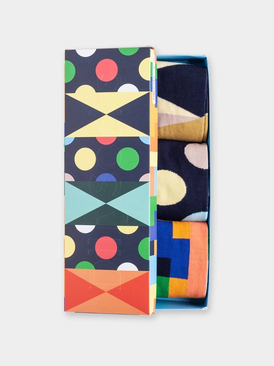 Socken - Geschenkbox Geometric Illusion (3er Box) von DillySocks
