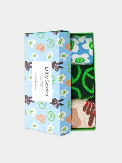 dilly socks Notre coffrets cadeaux: Love and Peace