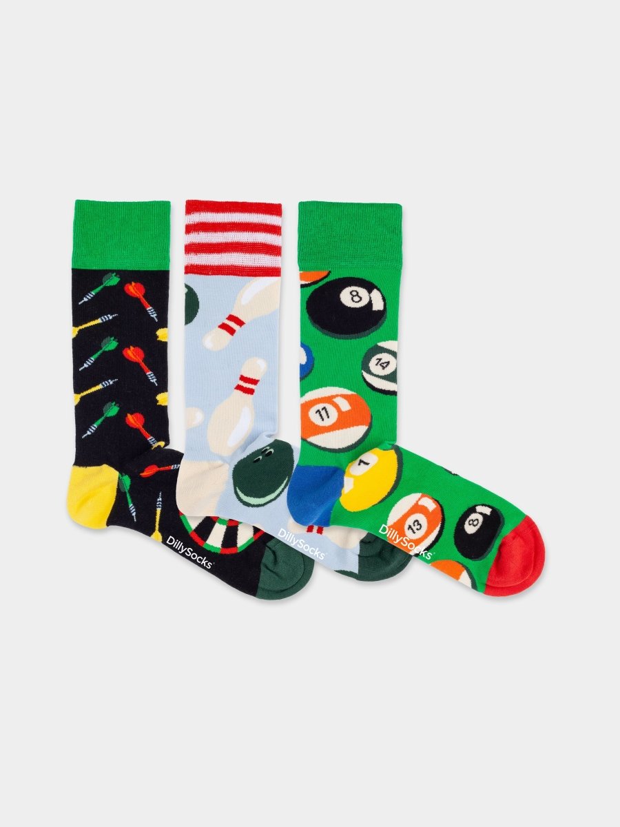 Socken - Geschenkbox Strike & Score (3er Box) von DillySocks