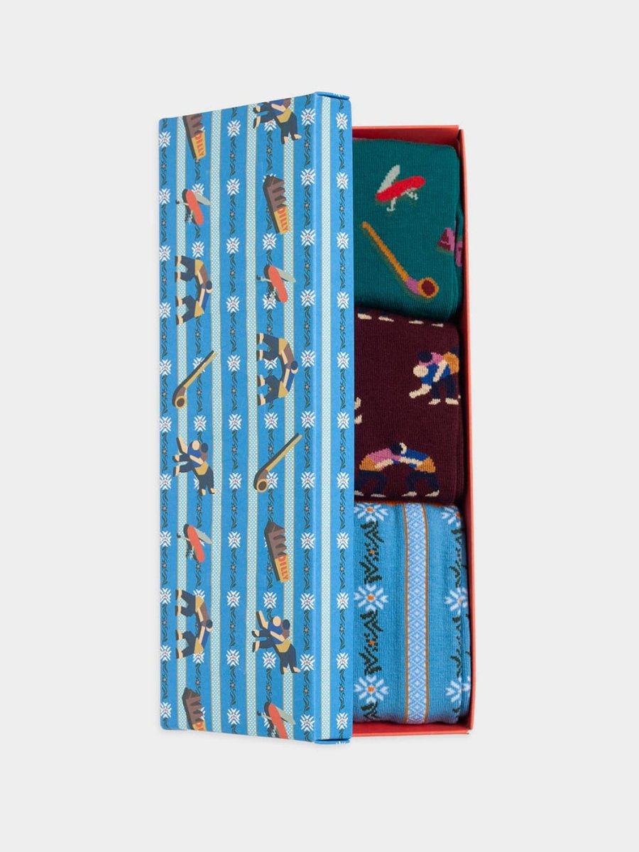 Socken - Geschenkbox Swiss Essentials (3er Box) von DillySocks