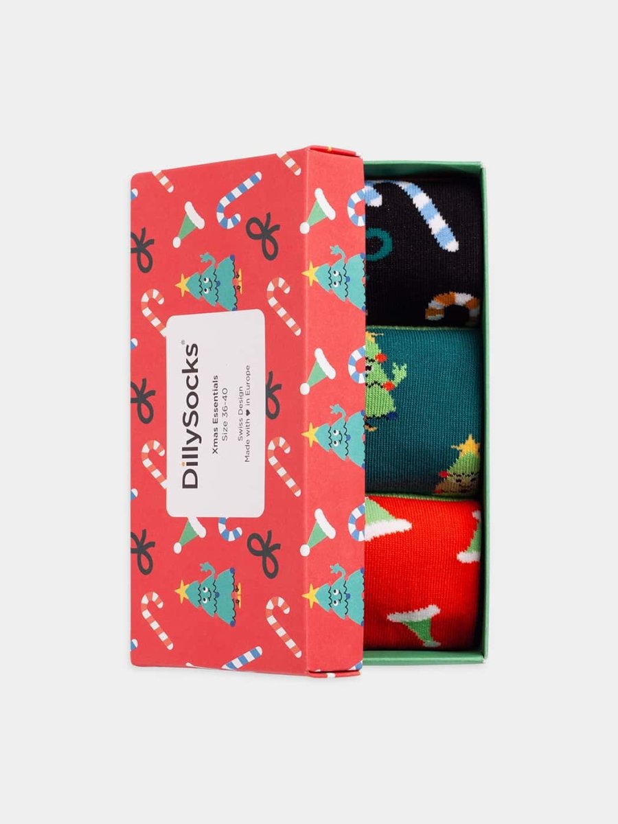 Socken - Geschenkbox Xmas Essentials (3er Box) von DillySocks