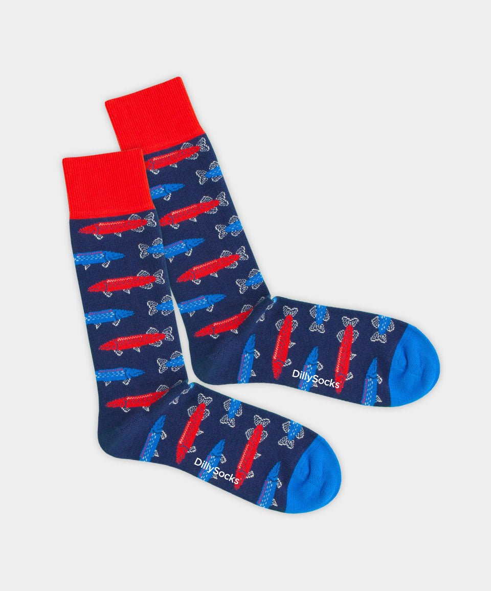 Socken Gone Fishing von DillySocks