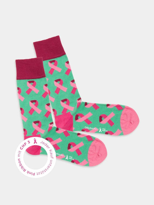 dilly socks Notre chaussettes: Grassy Pink