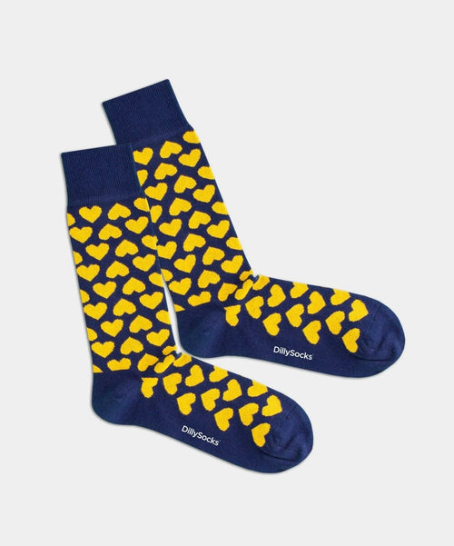 dilly socks Notre chaussettes: Heart Blues