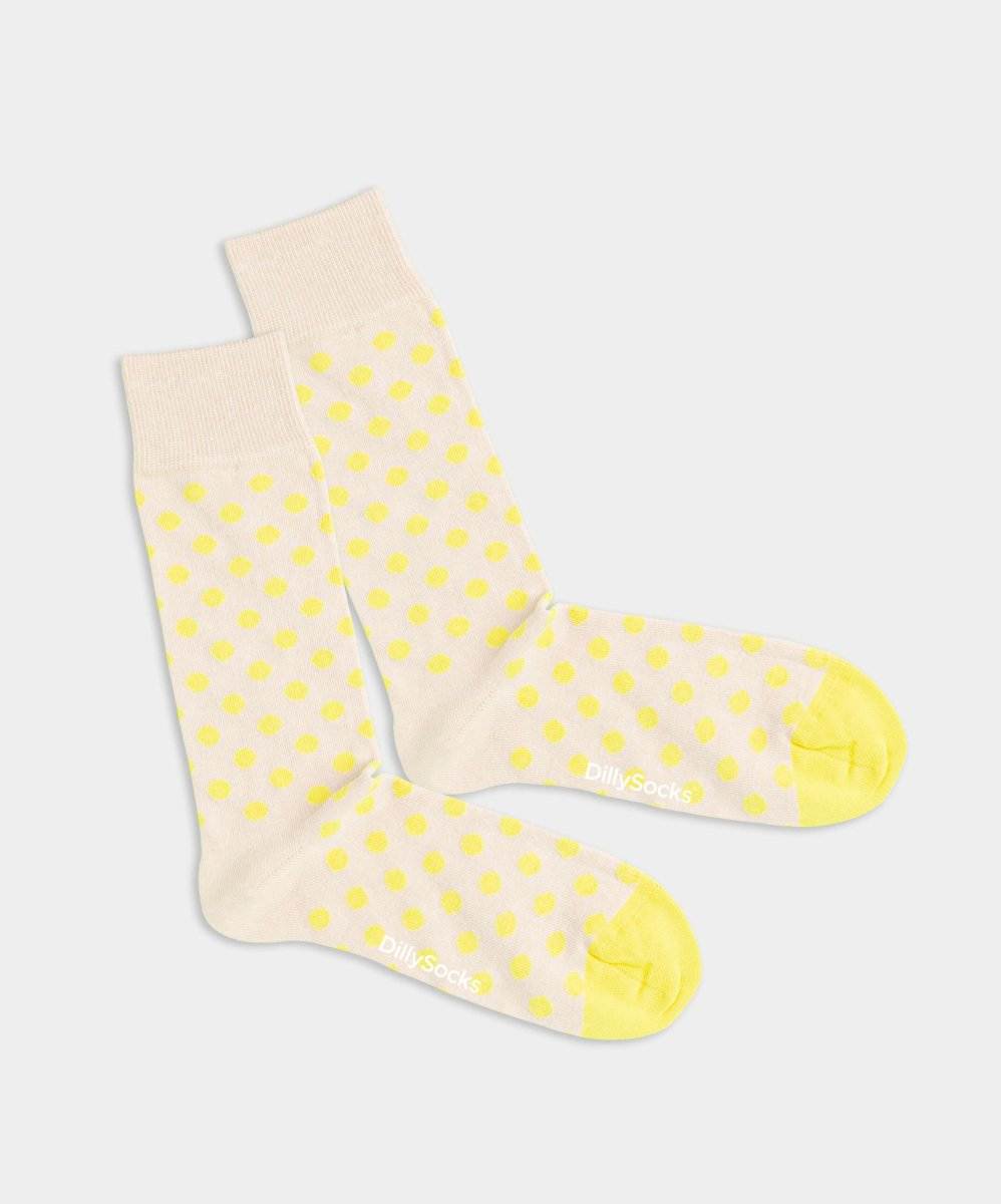 Socke mit Mayo-Flecken im Mittagspausendesign Mayo Dots