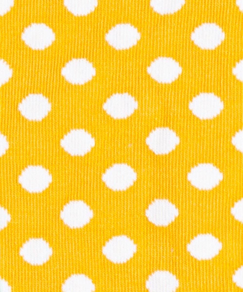 Gelbe Mustard Dots Senfflecken Muster auf Socken