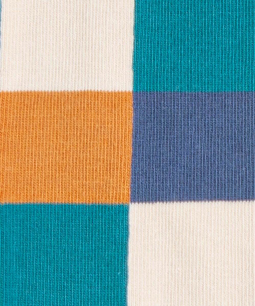Bunte Socken mit Schachbrett- und Ozeanmotiv Ocean Chess