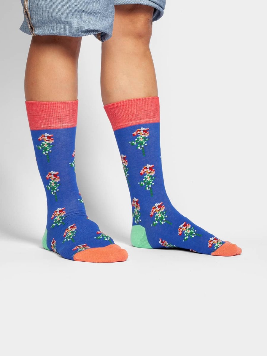 Socken Pixel Flowers von DillySocks