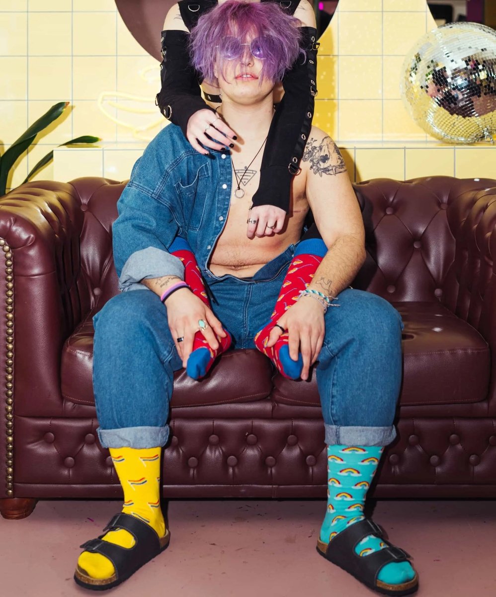 Socken Rainbow Glasses von DillySocks