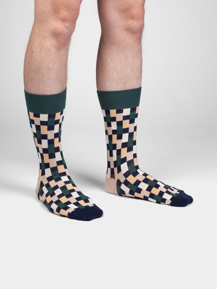 Socken Retro Grid von DillySocks
