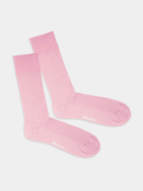 dilly socks Notre chaussettes: Ribbed Piggy Pink