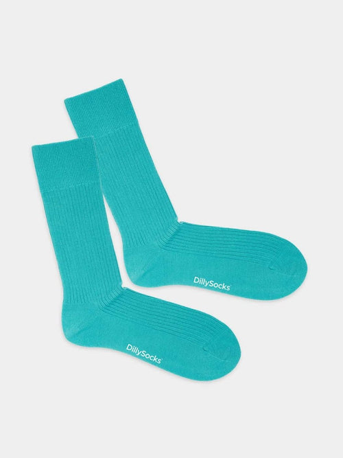 Ribbed Shiny Turquoise