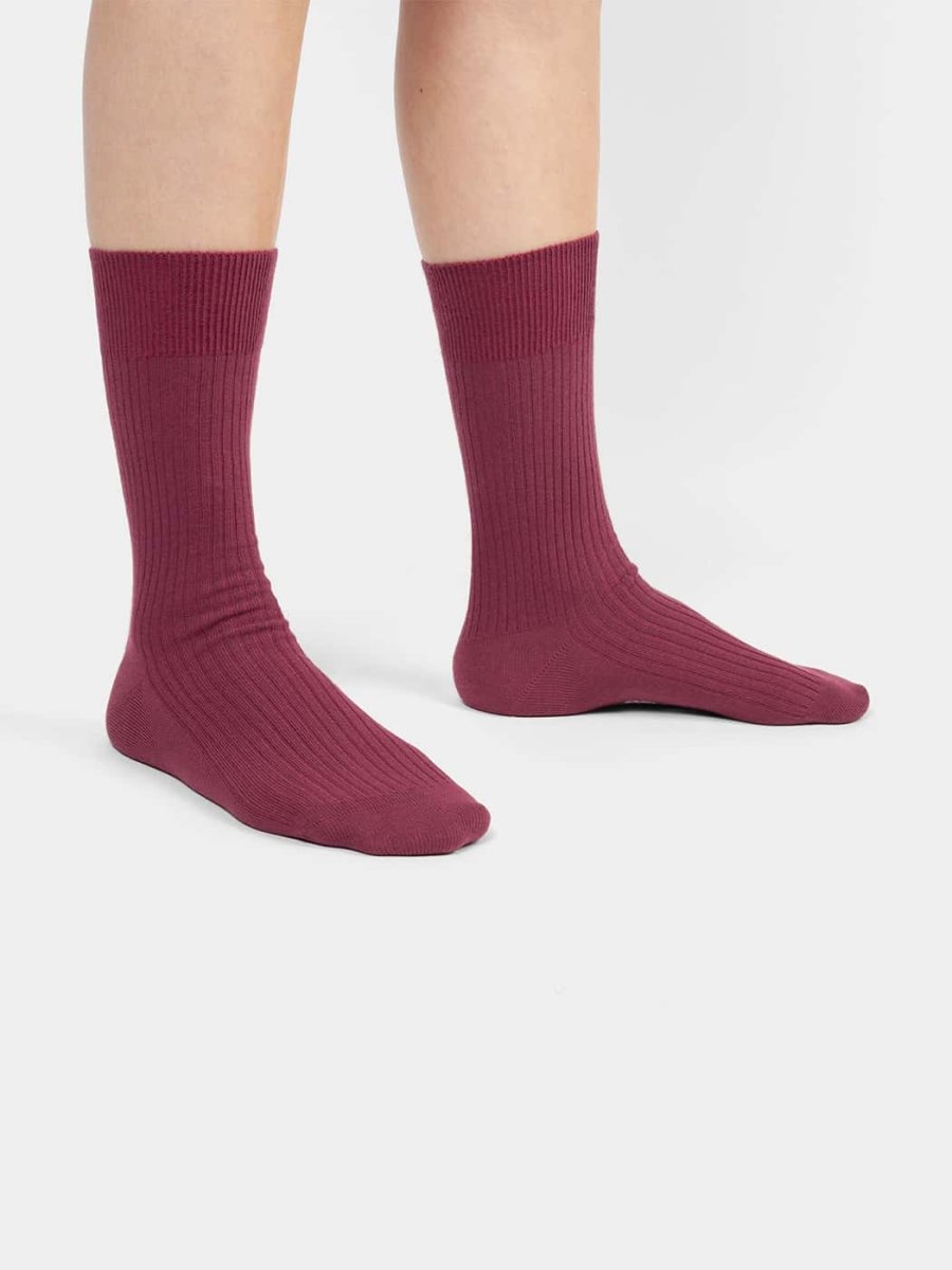 Ribbed Wine Red