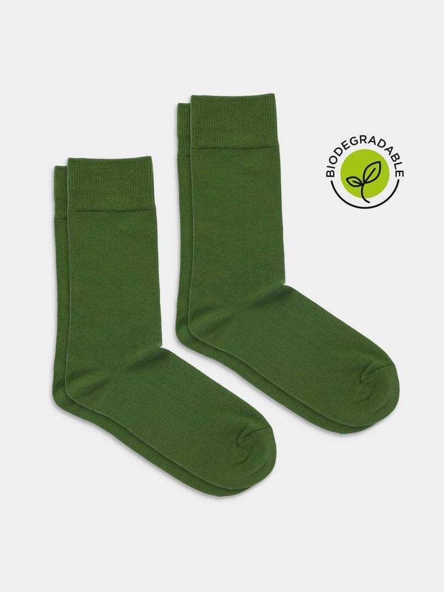 Plain socks | D-Compose Moss Green (2-pack) | DillySocks® Official
