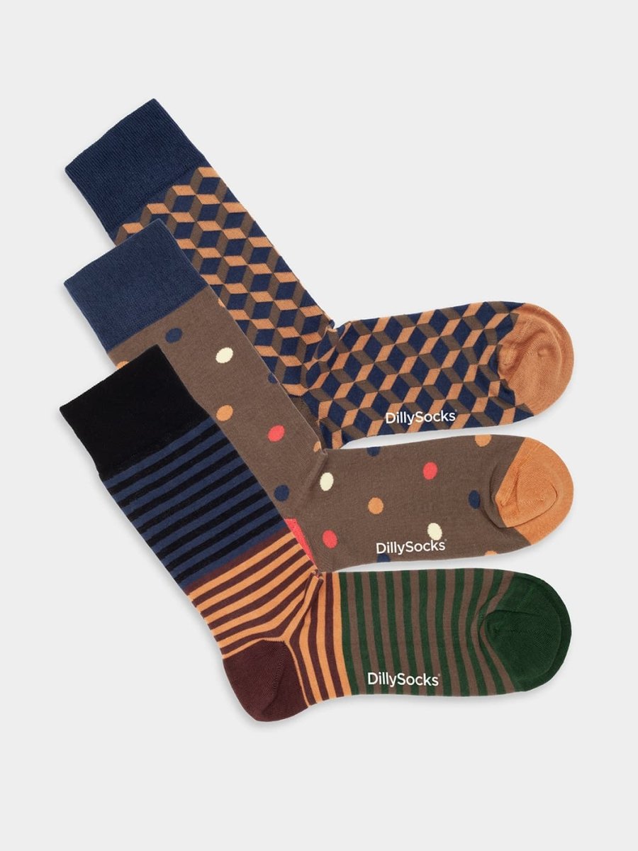 Socken - Sets Earthy Tones (3er Pack) von DillySocks