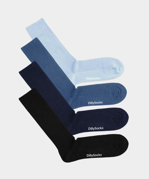 Ribbed Just Blue (4er Pack)