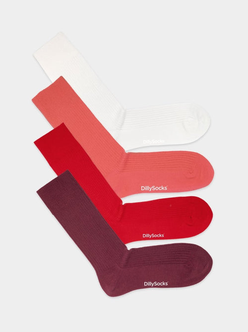 Ribbed Just Red (4er Pack)
