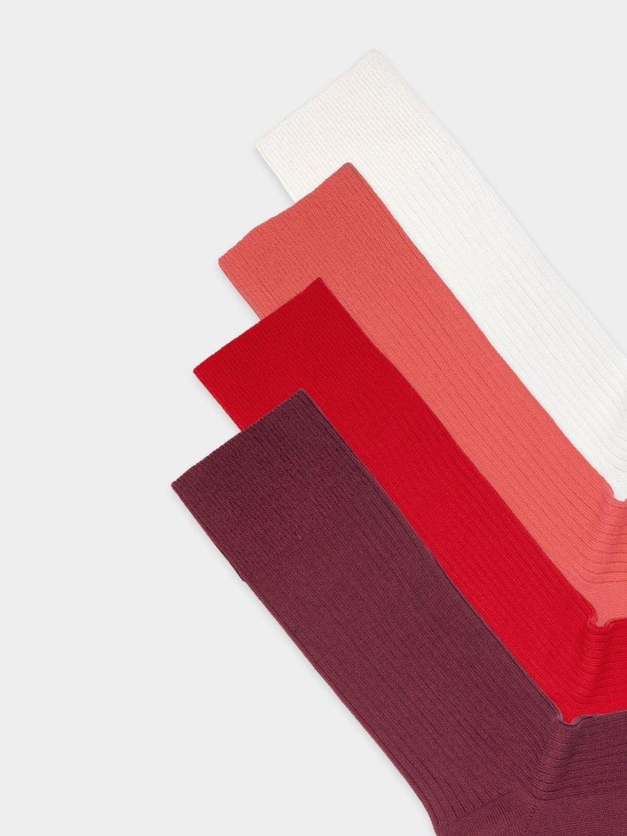 Ribbed Just Red (4-pack)