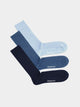 Ribbed Ocean Blue (pack de 3)