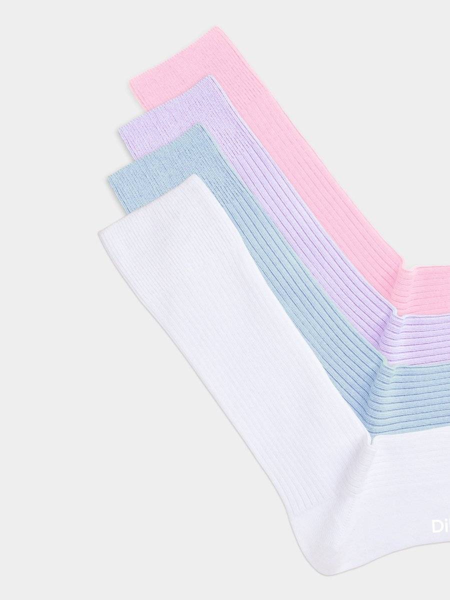 Socken - Sets Ribbed Pastel Dreams (4er Pack) von DillySocks
