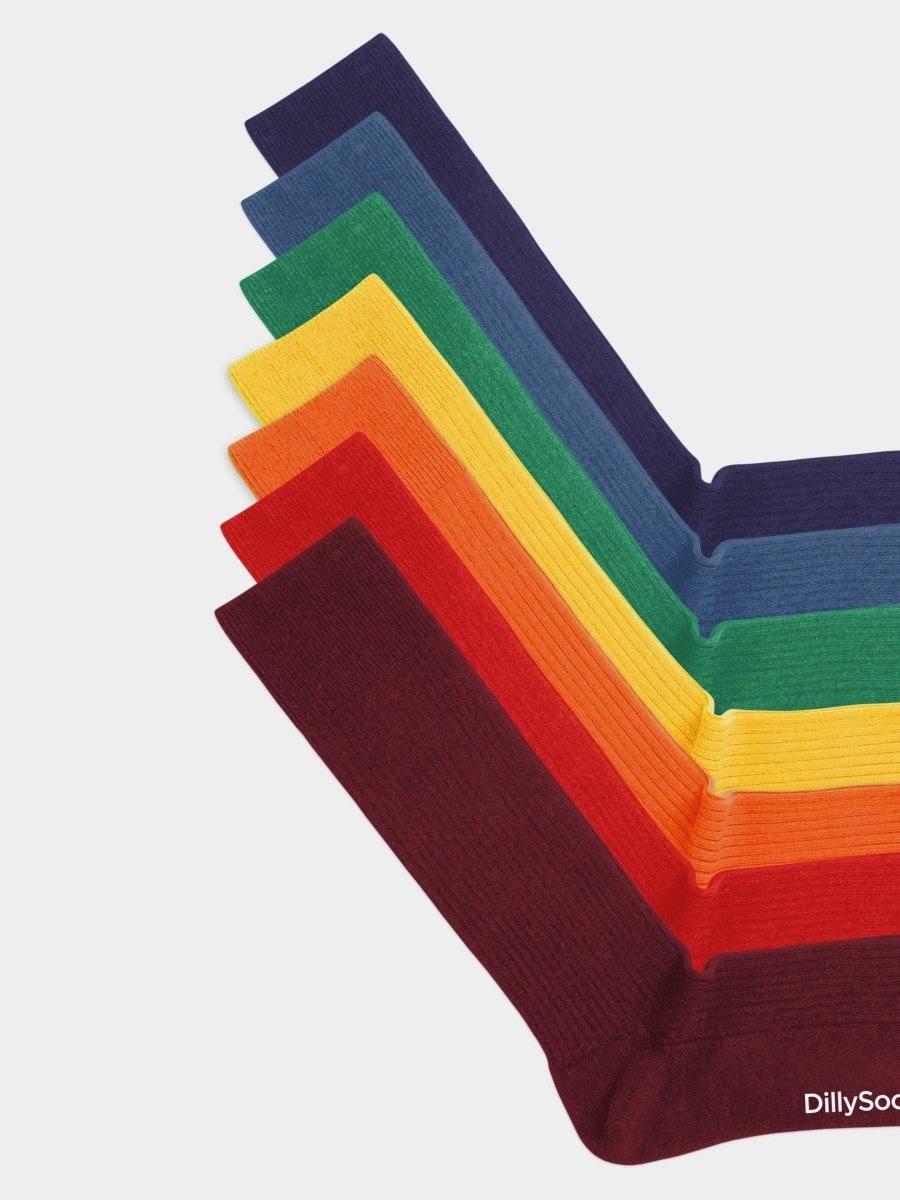 Socken - Sets Ribbed Rainbow (7er Pack) von DillySocks