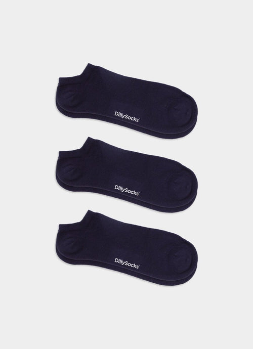 Socken - Sets Short Dark Navy (3er Pack) von DillySocks
