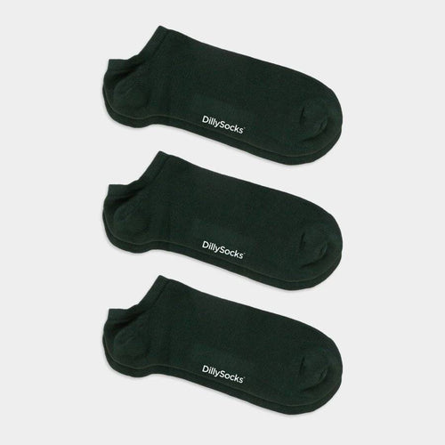 Socken - Sets Short Olive Green (3er Pack) von DillySocks