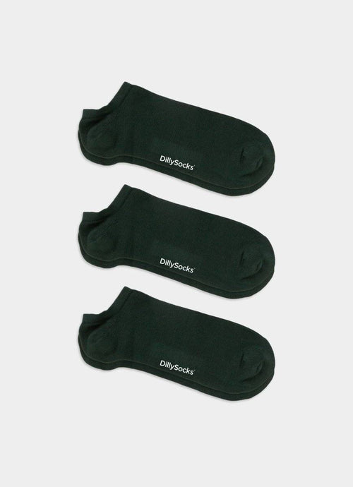 Socken - Sets Short Olive Green (3er Pack) von DillySocks