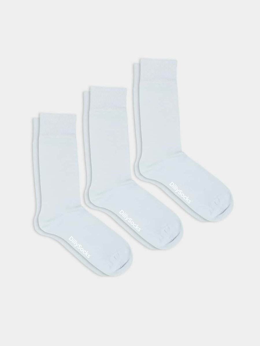 Socken - Sets Smooth Baby Blue (3er Pack) von DillySocks
