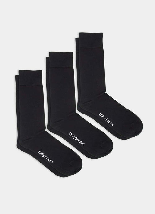 Socken - Sets Smooth Dark Navy (3er Pack) von DillySocks