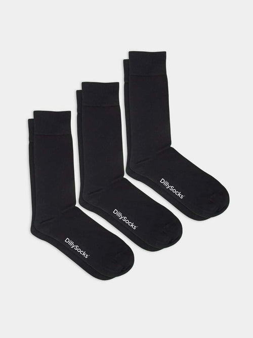 dilly socks Notre jeux de chaussettes: Smooth Dark Navy (pack de 3)