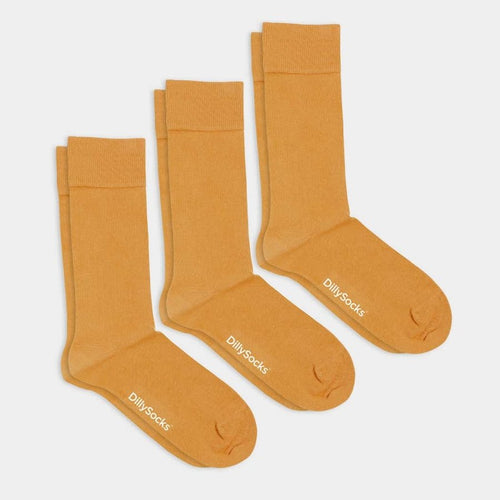 Socken - Sets Smooth Golden Yellow (3er Pack) von DillySocks