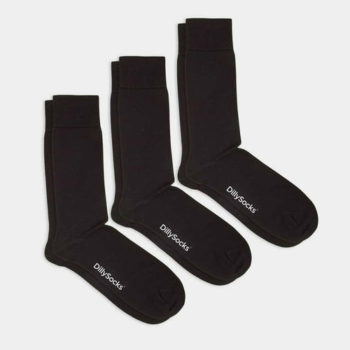 Socken - Sets Smooth Night Black (3er Pack) von DillySocks