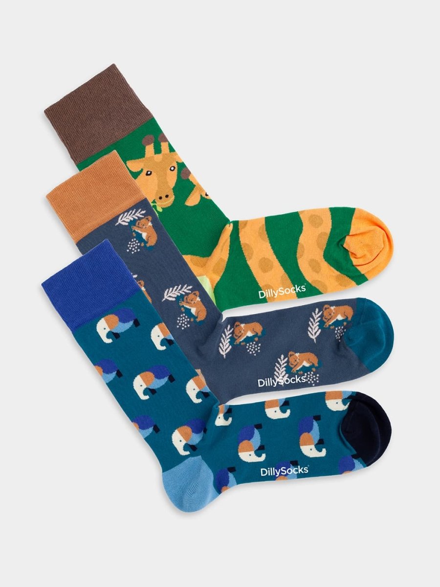 Socken - Sets Wild Steps (3er Pack) von DillySocks