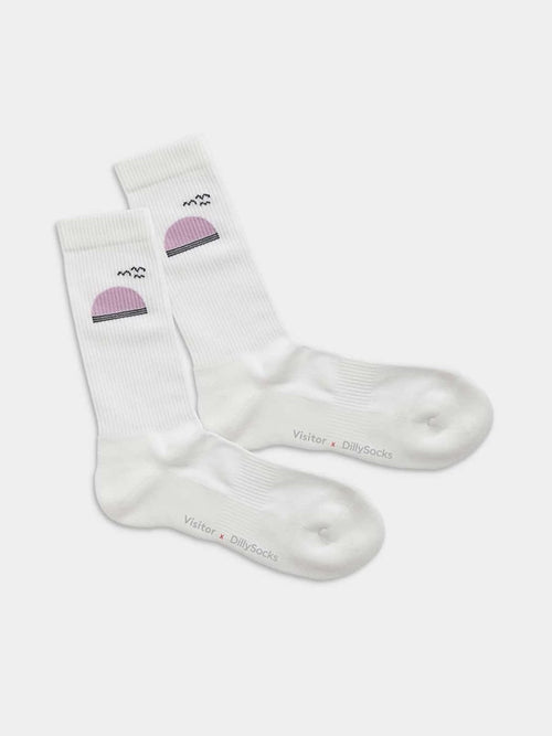 dilly socks Notre chaussettes: Soleil violet