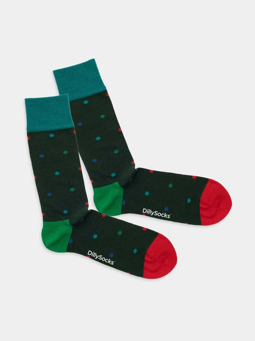 dilly socks Notre chaussettes: Sparse Multi Dots